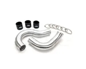 Powerhouse Racing 2.5 Hot Side Drop-Down Intercooler Pipes Greddy 3-Row Wrinkle Black Powder Coat